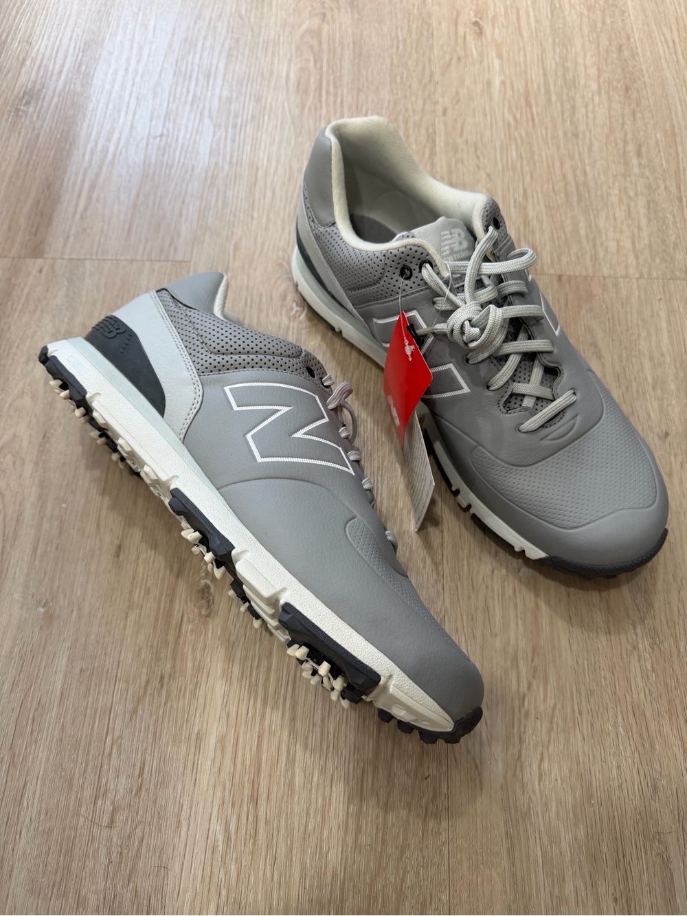New Balance 574 Greens V2 Light Grey Men Golf Shoes Size 11,5 W 2E NBG574